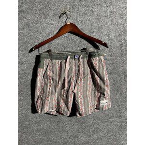 Critical Slide Shorts Mens Medium Multicolor Floral Stripe Swim Trunks Beach